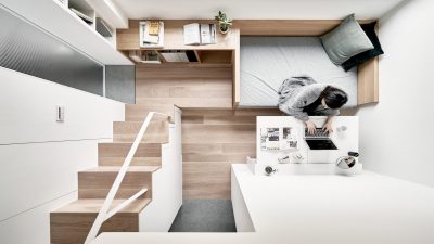 10 แบบแปลนบ้านขนาดเล็ก - micro mezzanine - ห้องจริง